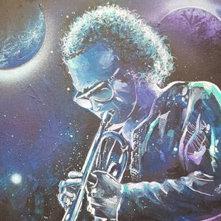 Cosmic Miles - Technique mixte sur toile