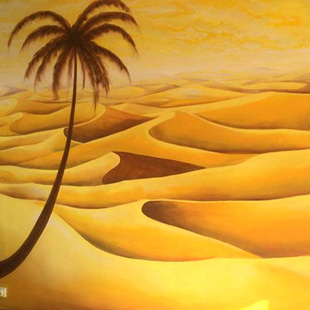 Trompe l'oeil - Désert du Sahara dans un living-room