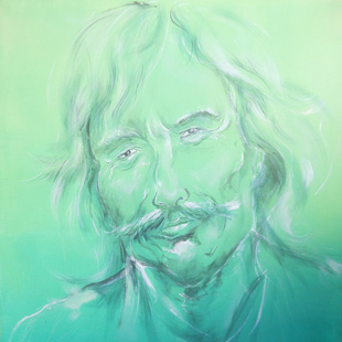 Portrait de Jean Ferrat - Peinture sur toile