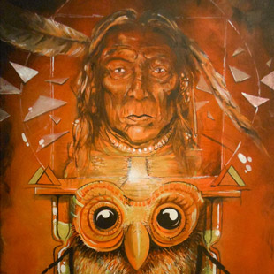 Totem Harmonie - peinture sur toile