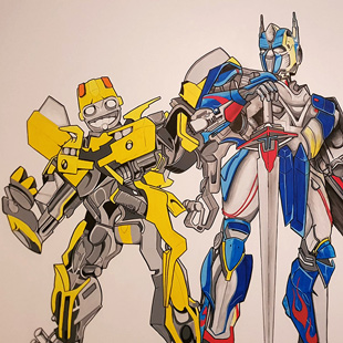 Peinture murale - Transformers