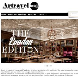 Site web Artravel Hotels