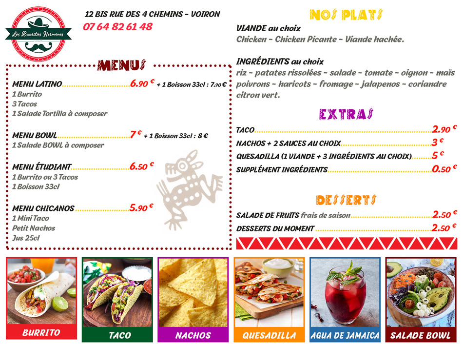 Carte des menus