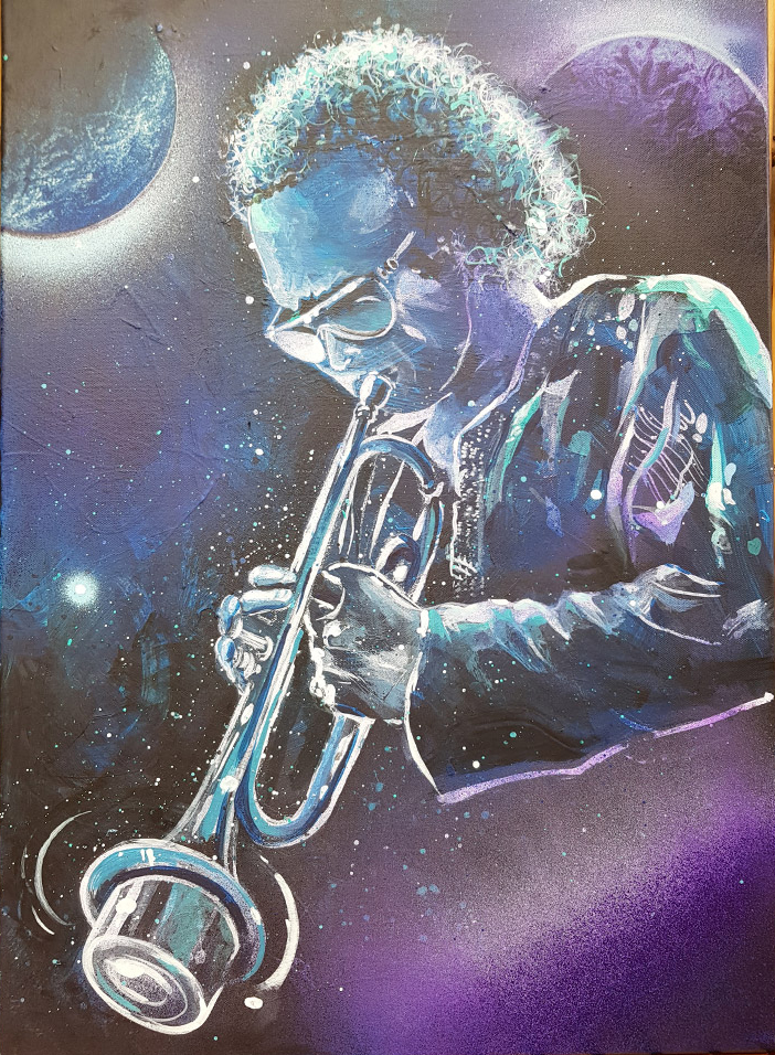 Cosmic Miles - Technique mixte sur toile