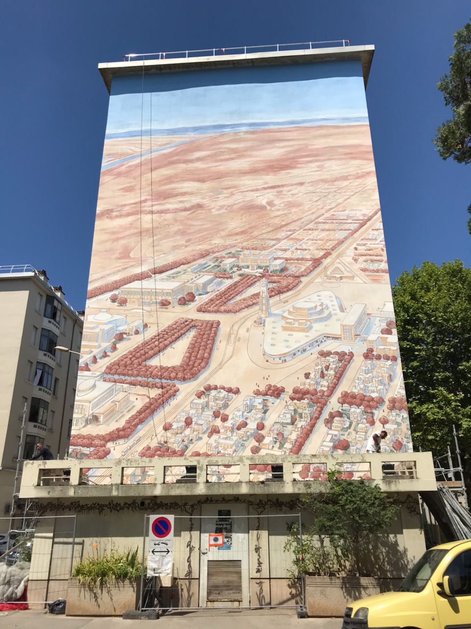 Peinture monumentale avec Cité Création pour le musée Tony Garnier de Lyon