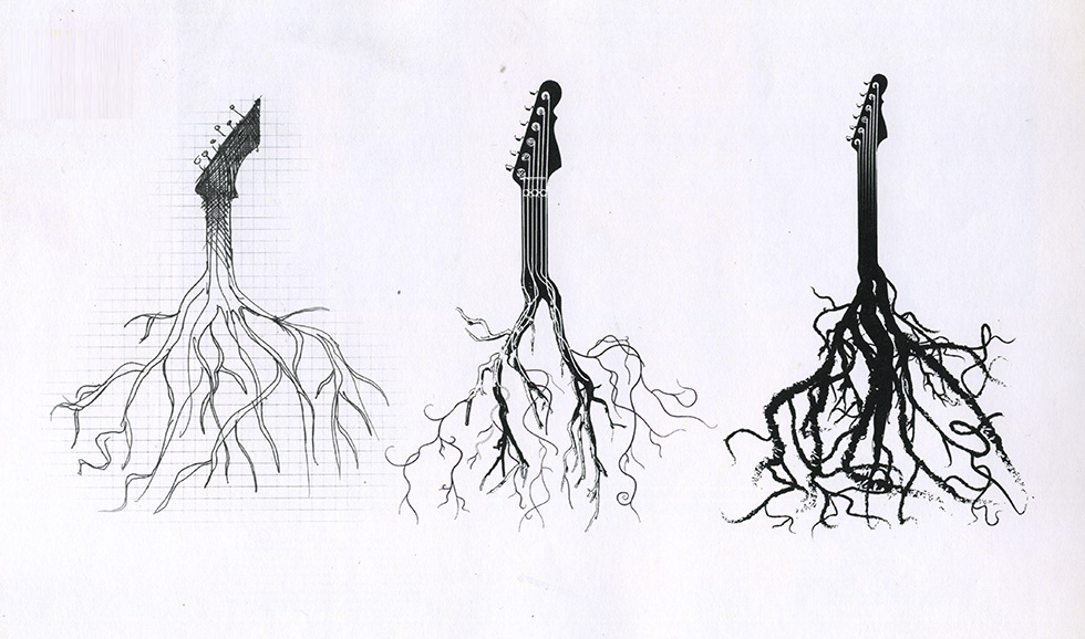 Croquis pour l'affiche de concert