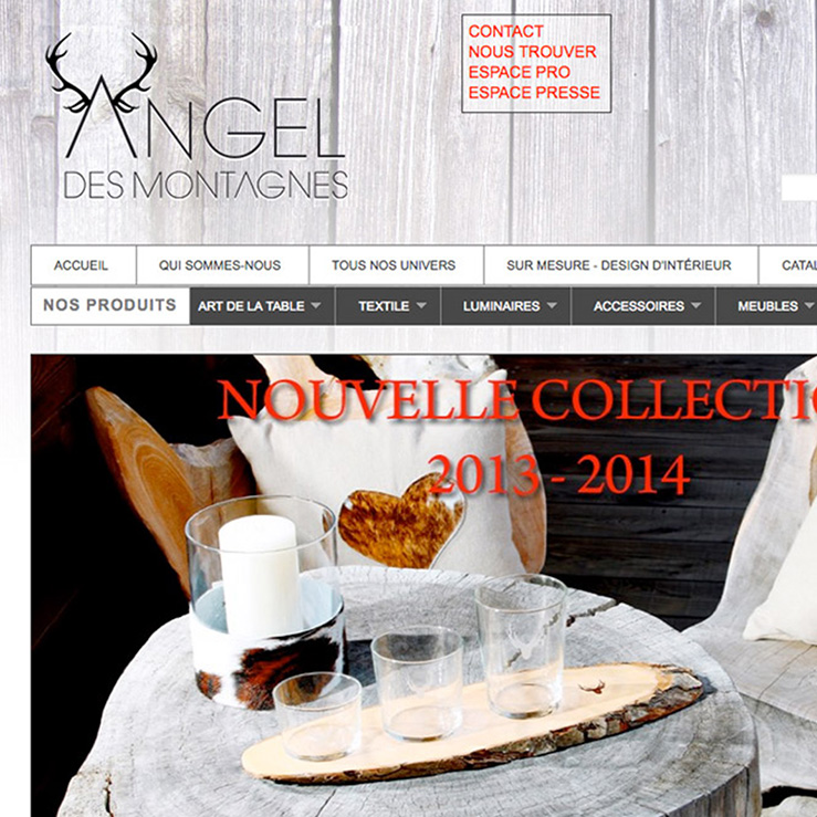 Projets similaires - Angel des Montagnes - Site e-commerce